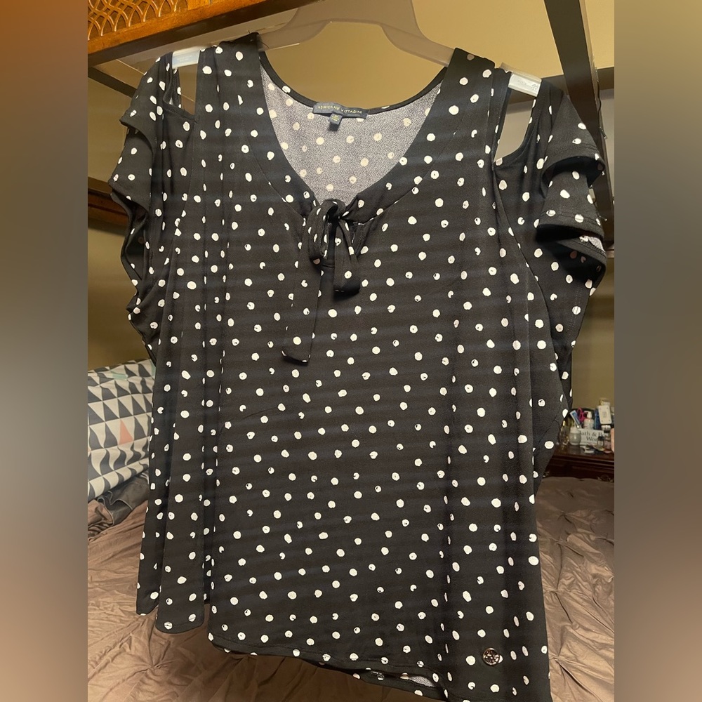 Adrienne Vittadini Polka Dot Blouse 3x